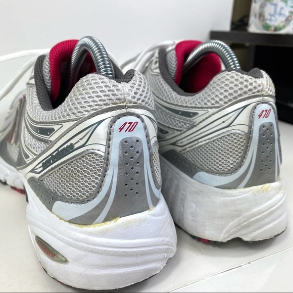 NEW BALANCE 470 MADE IN USA METALLIC SILVER AND PINK SNEAKERS WOMEN’S SIZE 10 - Picture 10 of 13